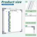 Lincia in and Out Magnetic Dry-Erase Board 16" x 12" Aluminum Framed White Board with Lines 21 Names with Magnetic Dry-Erase Marker, Eraser, and 20 Magnets Wall-Mounted for Office Employee