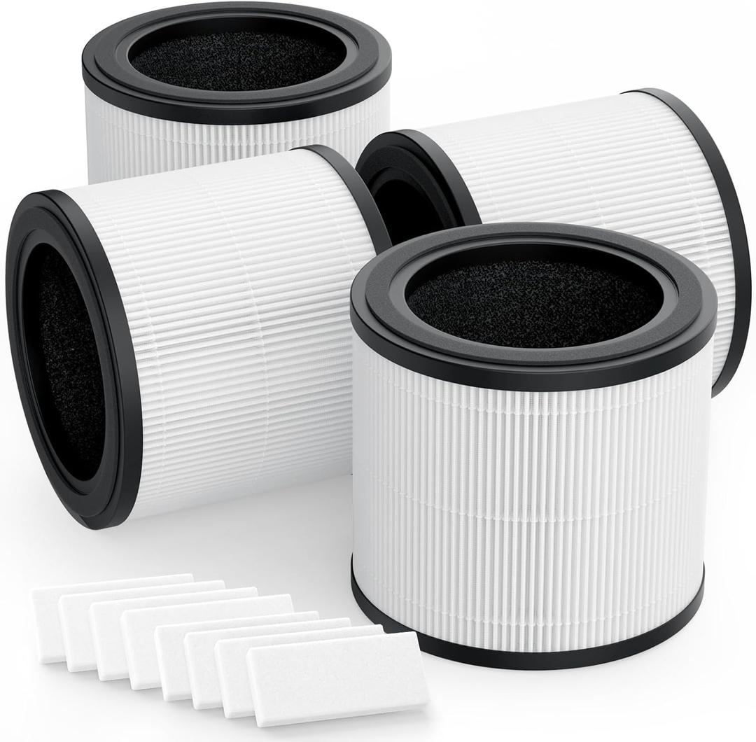 4Packs AP2303 Replacement Filter Compatible with KOIOS AP2303 Air Cleaner Purifier with 8pcs Aroma Pads