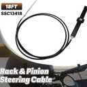12FT 14FT 15FT 18FT 19FT Mechanical Rack & Pinion Steering Cable SSC134XX, Back Mount Rack Single Cable Compatible with Seastar SH5210P, SH5230P, SB39526P, SB39544P, SS14115 SS15115