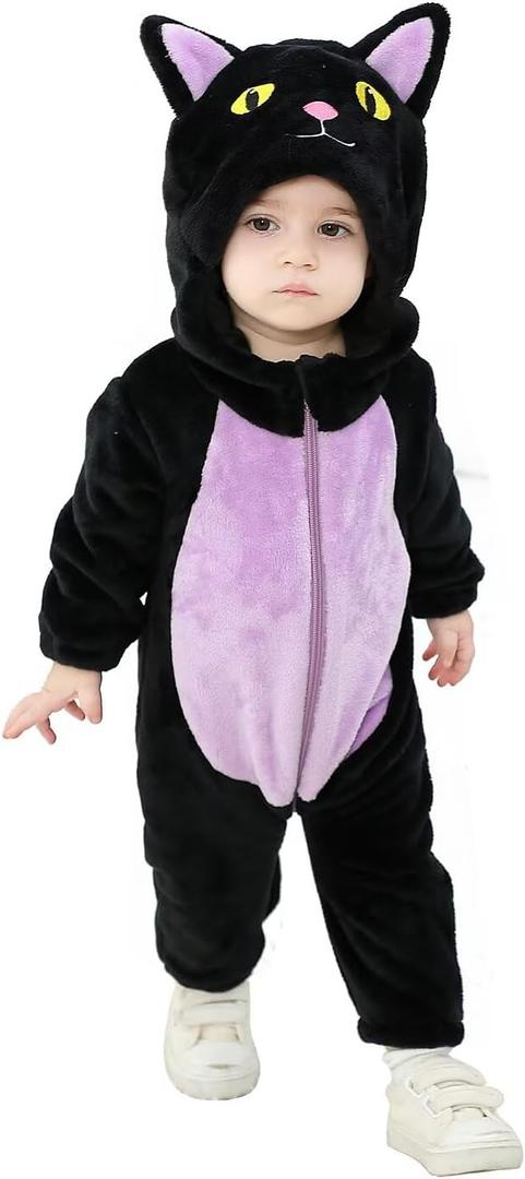 ABTSHU Baby Animal Costumes Toddler Halloween Dress Up Outfit (3-6 Months/Height 24"-26", Cat)