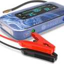 HALO Bolt Air+ 1750 Portable Car Battery Jump Starter | 130 PSI Air Compressor, 59.9Wh USB Power Bank, Large Display, Emergency Floodlight & Charger, Jumps Cars SUVs & Trucks, Inflates Tires  Blue