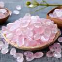 Polished Rose Quartz Crystal Chips 200 Pcs - 0.3" 10 oz Tumbled Stone Chips Crushed Sea Glass Stones, Jewelry Making