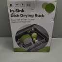 JASIWAY Dish Drying Rack in Sink, Expandable Stainless Steel Dish Drainers for Kitchen Counter, Dish Dryer Rack for Inside Sink, Over The Sink Dish Racks with Utensil Holder, Silver