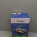 50 Pack (100-Piece) 24 oz Meal Prep Containers Reusable with Lids, Sturdy Leakproof & Food Safe, Microwave, Freezer, Dishwasher Safe Prep Containers, To Go Take Out Plastic Food Storage