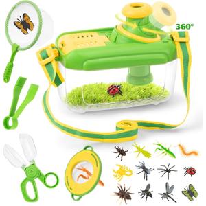 Bug Catcher Kit for Kids - 17 PCS Outdoor Explorer Kit Insect Catching Toys Nature Adventure Set for Boys 3 4 5 6 7 8 Year Old