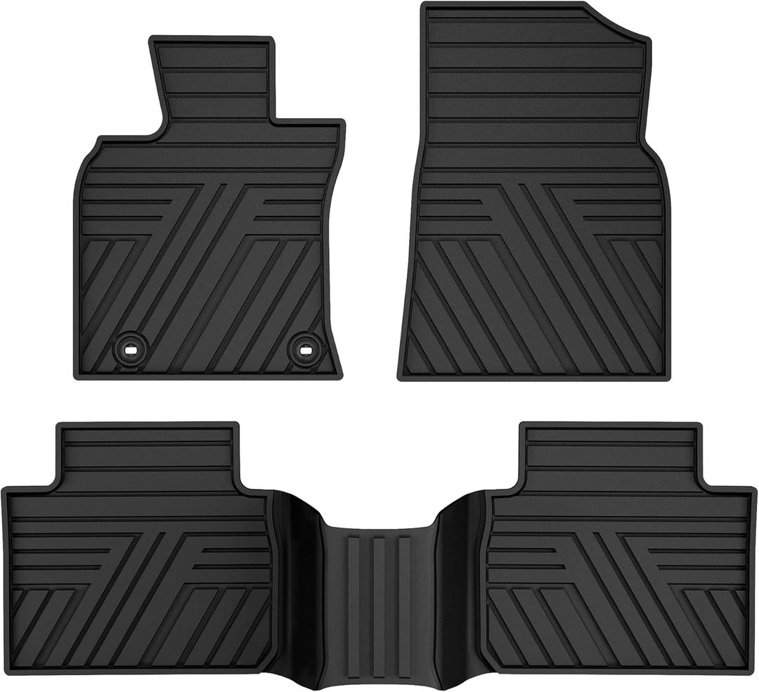 All Weather Floor Mats Custom Fit for Toyota Camry 2018-2024 Waterproof Heavy Duty Anti-Slip Car Mats, 1st & 2nd Row Full Black