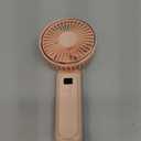 Portable Handheld Fan, 4000mAh, 180 Adjustable, 6 Speed Wind, USB Rechargeable Foldable Fan with Real-Time Display (Pink)