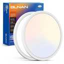 BLNAN LED Flush Mount Ceiling Light, 18W Hardwire Light Fixture, Ultra Thin Round White Lamp for Kitchen Porch Bedroom Hallway Stairwell Basement, Non-dimmable 2 Pack