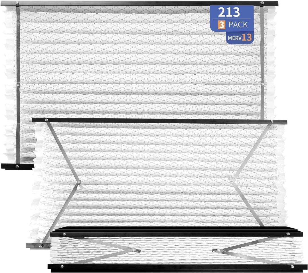 3 Pack 213 Replacement Filter Compatible with AprilAire Whole House Air Purifier 1210, 1620, 2210, 2216, 3210, 4200, 213 MERV 13 HAVC Furnace Filter 20x25x4inch