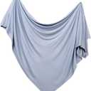 PurComfy Supersoft Swaddle Blanket, Premium Bamboo Viscose Baby swaddling Blankets for Newborns, Lightweight & Breathable Swaddle Blankets for Boys and Girls, 47 x 47, Neutral Baby Essentials (Whale)