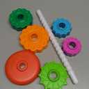 Baby Spinning Stacking Toys, Spin ABS Plastic and Color Rainbow Design Ring Stacker Baby Toys 6 to 12 Months Montessori Educational Learning Autism Sensory Toys for Boys and Girls Baby