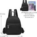 Etercycle Mini Backpack Purse for women, Small Backpack Purse, Shoulder Bag for Travel (Black)