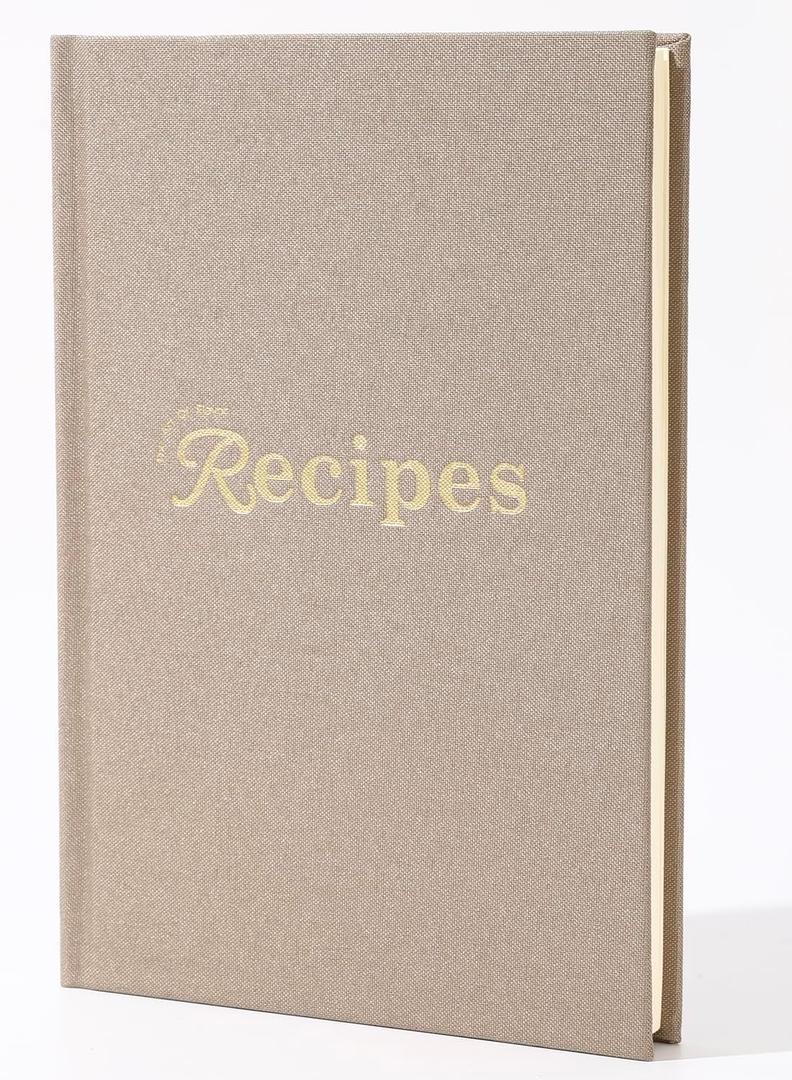 Recipe Notebook to Write in Your Own Recipes & Premium Hardcover Cookbook - 176 Page Blank Recipe Book for Family Chefs, Lasting Keepsake GiftDesert Yellow (Flat binding)