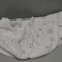 Christmas Tree Skirt 30/36/49 inches Xmas White Tree Skirts Snowflake Embroidery for Christmas Decorations Holiday Party 198 Silver 78