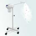 Professional Nano Ionic Facial Steamer on Wheels with Ozone Function, Standing Face Steamer for Deep Pore Care, Hydration, Home Spa & Salon Use