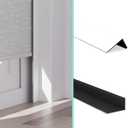 100% Blackout PVC Light Blocking Strips for Window Shades and Blinds, Block Light Along The Sides of Blackout Blinds, Easy to Install. (White 58" 2pc)