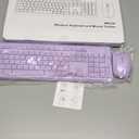 Wireless Keyboard and Mouse Combo, Full Size Silent Ergonomic Keyboard and Mouse, Long Battery Life, Optical Mouse, 2.4G Lag-Free Cordless Mice Keyboard for Computer, Mac, Laptop, PC, Windows(Purple)