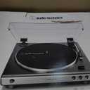 Audio-Technica AT-LP60X-GM Fully Automatic Belt-Drive Stereo Turntable, Gunmetal/Black, Hi-Fidelity, Plays 33-1/3 and 45 RPM Vinyl Records, Dust Cover, Anti-Resonance, Die-Cast Aluminum Platter