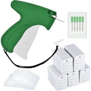2006 Pieces Tagging Gun Kit for Clothing with 400 Price Tags Including Liumai Tag Gun, 5 Steel Needles, 1600 Clear Barbs Fasteners (Green) (Ordinary)