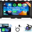 [8 CORE 4G+64G] Android 13 Car Radio for Nissan Altima Teana 2013-2018 with Wireless Carplay/Android Auto, 9 Inch IPS Touch Screen Car Stereo, Bluetooth, GPS, WiFi, SWC, DSP + Backup Camera