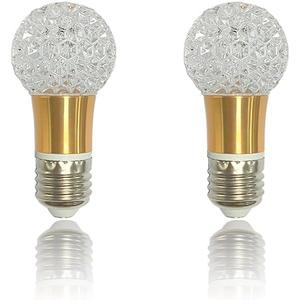 2 Pcs 5W E26 Decorative LED Bulb, 85-265V Wide Voltage, 6500K Cool White, Crystal Edison Style Light for Home/Restaurant/Bar