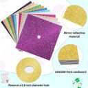 Gersoniel 24 Sheets Glitter Construction Paper for Graduation Cap Decoration Colorful Cardstock Grad Cap Cover Card Stock for Graduation Hat Topper Craft DIY (Colorful,Glitter)