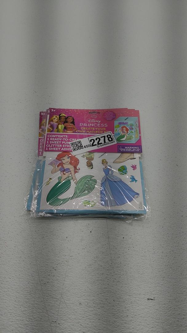 Disney princess create your own mailbox kit 4-pack
