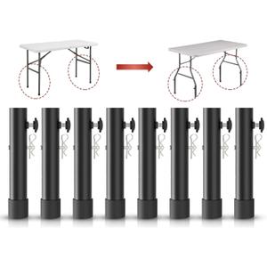 8-Pack Folding Table risers for Folding Tables Straight/Bent Leg, Durable Folding Table Leg Extensions 2 Levels/Heights Table Leg Extenders 3.6in/5.2in-All for Treating Your Back Pain