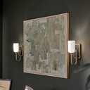 Kichler Solia 1-Light Wall Sconce, Modern Light with Opal Glass in Champagne Bronze with Black, Damp Rated, for Bathroom, Bedroom, Living Room, or Hallway (13.5" x 5"), 55161CPZ, Medium