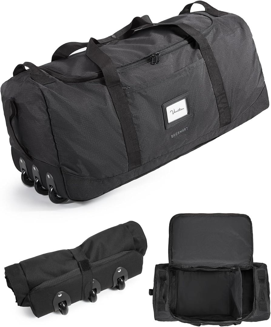 BAGSMART 83L Foldable Travel Bag, Large Duffle Bag Luggage for Travel, 28.4 x 13.8 x 13 inches