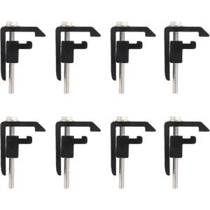 P-AC-04N Utility Track System Mounting Clamp for Toyota Tacoma/Tundra Truck Cap/Camper ShellBlack 8 PCS) Packaging