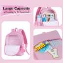 YOOLIFE Little Girl Backpacks Birthday Gifts for Girls Kids Kindergarten Backpack Personalized Kids Small Backpack for Little Girl, Initial Toddler Daycare Backpacks Cute Blue Letter B