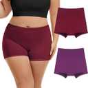 Incontinence Underwear for Women, Washable Reusable Boyshorts, High Waisted Leakproof Period Panties for Postpartum (Medium, Multicolor01)