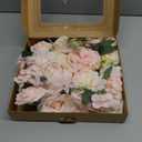 Floroom Cream Blush Artificial Flowers Fake Roses Peonies and Greenery Combo Box Set for DIY Pink Wedding Bouquets Bridal Shower Centerpieces Floral Arrangements Party Tables Home Decorations