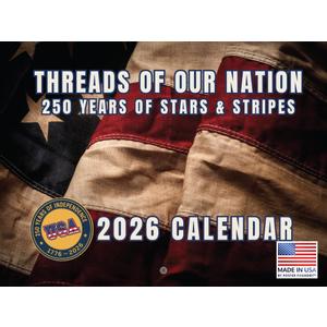 USA 250th Anniversary 1776 Thread of Nation Flag Calendar 2026 Monthly Wall Calender 12 Month | American Made In The USA