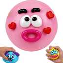 DIY Face Smushers Squishy Toy, Curiosities Dog Face Squishy Cute Slow Rise Relaxing Sensory Fidget Relief for Anxiety Relief, Pink