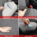 BOPUOVRE Linen Car Seat Covers Front Seat Covers Breathable Cloth Fabric Car Seat Protector - Universal Fit for Cars, Vans, SUVs, Trucks - 2 Units - Gray