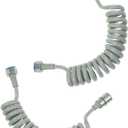 2 Pieces 304 Stainless Steel Flexible Telescopic Shower Telephone Wire Design Spring Flexible Shower Hose Spring Replacement Shower Hose for Bathroom, Toilet, Sprayer