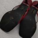 Women's Kitten Heels Sandals Square Open Toe Flip Flop Heels 1.8-2 Inch Heeled Sandals for Women (5.5, Red)