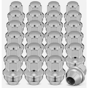 Orion Motor Tech M14x1.5 Lug Nuts, 13/16 Inch Hex Cone Seat Wheel Lug Nuts Compatible with Ford F150 Expedition Lincoln Navigator 20152020, Set of 24, Chrome