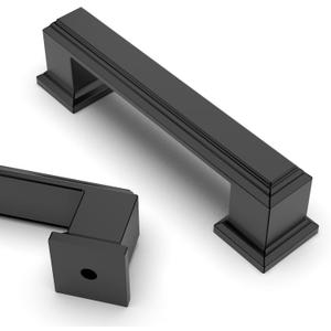 Asidrama 5 Pack 3 Inch(76mm) Matte Black Kitchen Cabinet Handles Cabinet Pulls Kitchen Cabinet Hardware for Cupboard Drawer Pulls