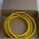 CSST Corrugated Stainless Steel Tubing 37 Ft 1/2" Flexible Natural Gas Line Pipe Propane Conversion Kit Grill Hose with Male Adapter Fittings