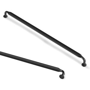 Lardmon 3 Pack Matte Black Simply Modern Cabinet Pulls 10 Inch(256mm) Hole Center Kitchen Cabinet Handles Solid Drawer Pulls Heavy Duty Zinc Alloy Kitchen Hardware, 10.5 Inch(268mm) Total Length