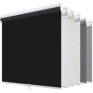 SUNOFF Blackout Cordless Roller Shades Blinds,28.5" W x 72" H,Black