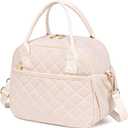 CAMTOP Lunch Box for Women Insulated Lunch Bag Lunchbox Cooler Thermal Leakproof Quilted Reusable Lunch Tote Bag for Work School Travel Picnic (Z-Beige)
