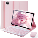 TUNKARMOR Keyboard Case for iPad Pro 13 (M5 2025) / iPad Pro 13 (M4 2024) 13 inch  with Mouse and Detachable Keyboard, Slim Case with Pen Holder  Pink