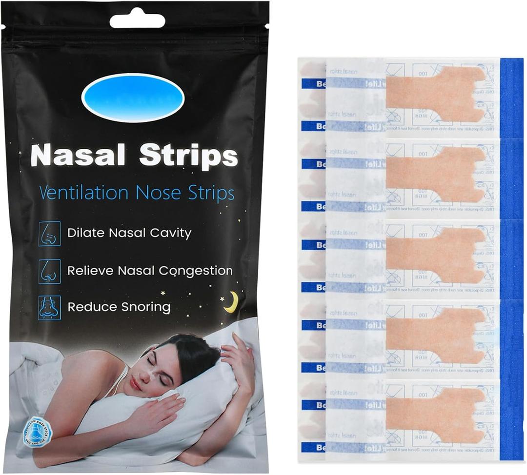 60PCS Nose Strips for Breathing,Extra Strength Nasal Strips for snoring,Suitable for Nasal Congestion & snoring (60)