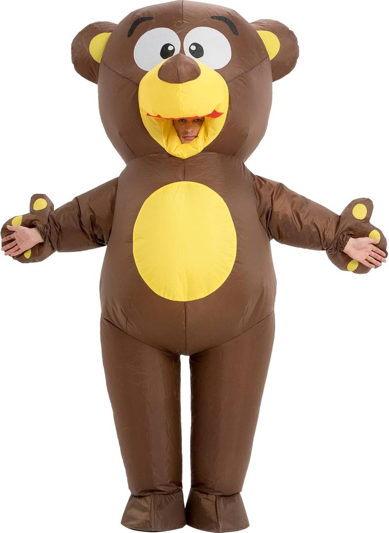 One Casa Inflatable Costume Adult,Blow Up Bear Suit,Full Body Animal Halloween Costumes for Men Women
