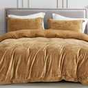 Full Size Comforter Sets- 7 Pieces Soft Terracotta Bed in a Bag with Fitted Sheet, Flat Sheet, 2 Pillow Shams, 2 Pillowcases, Warm Bedding