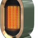 QQT Electric Space Heater,Portable Energy Efficient Space Heaters for Indoor Use,Two-Speed Portable Heater Fan for Office with Adjustable,Overheating Protection,Dumping Shutdown(Green)
